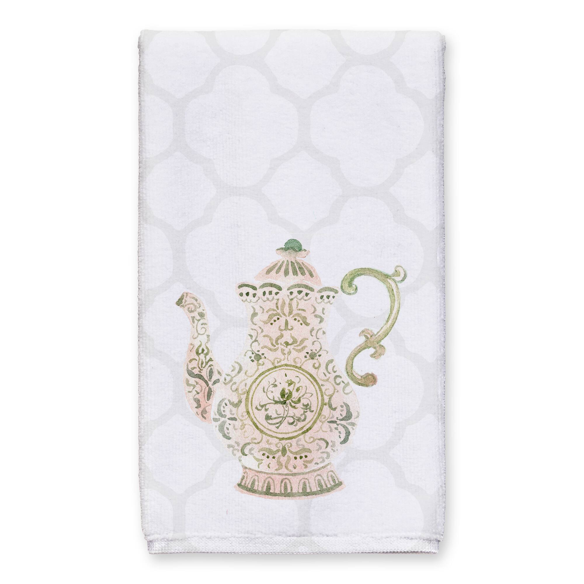 Tea Pot Lattice Tea Towel - Set of 2